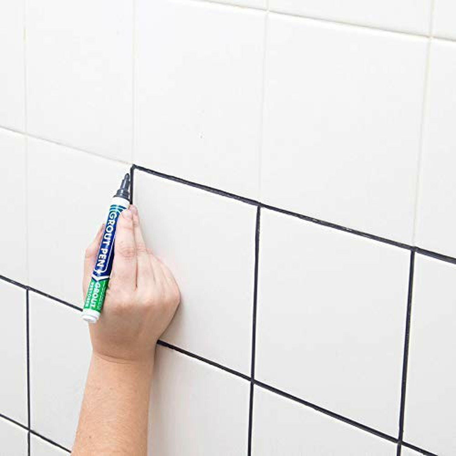 Grout Pen Grey Tile Paint Marker: Waterproof Tile Grout Colorant and Sealer Pen