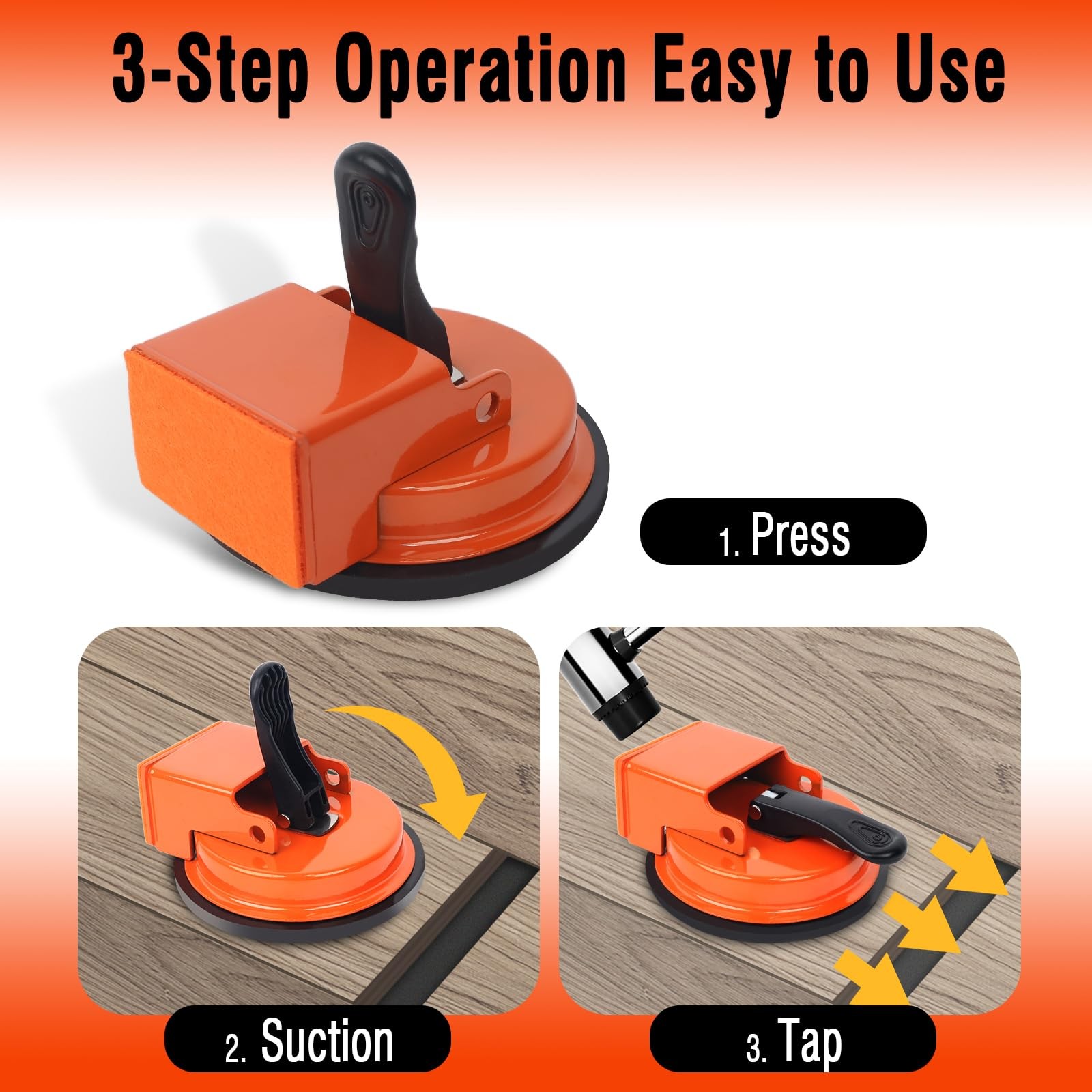Heavy Duty Floor Gap Fixer Tool with Sticky Pads& Spare Felt Pads, Floor Suct…