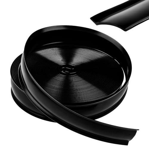1″ RV Vinyl Trim Molding Insert, 100 FT Black Camper Exterior Screw Cover Trim