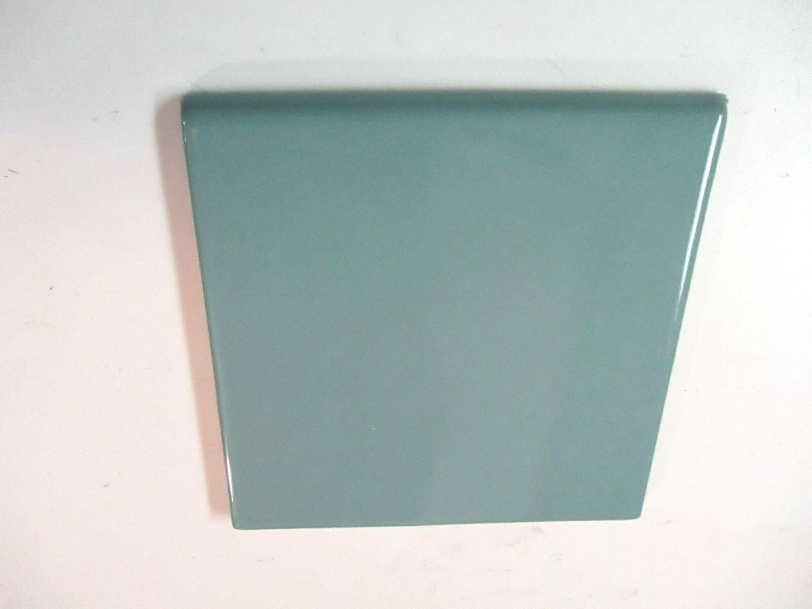 1 Bullnose Wall Tile Summitville USA ’60 Ceramic 3-7/8″ Mid Teal Green Gloss MCM