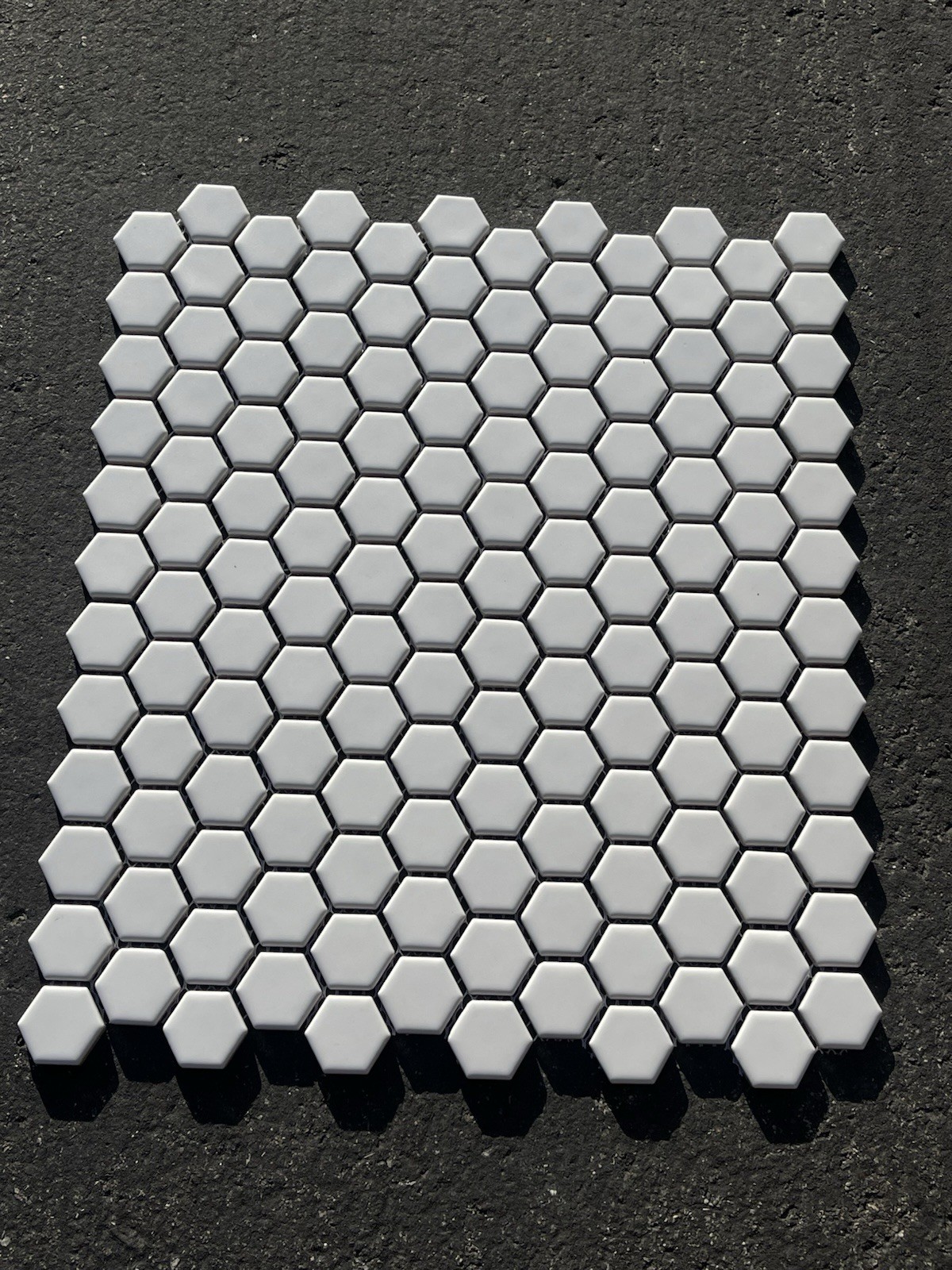 1 White Hexagon Porcelain Mosaic Matte Tile Floor Or Wall New 12×12 Commercial