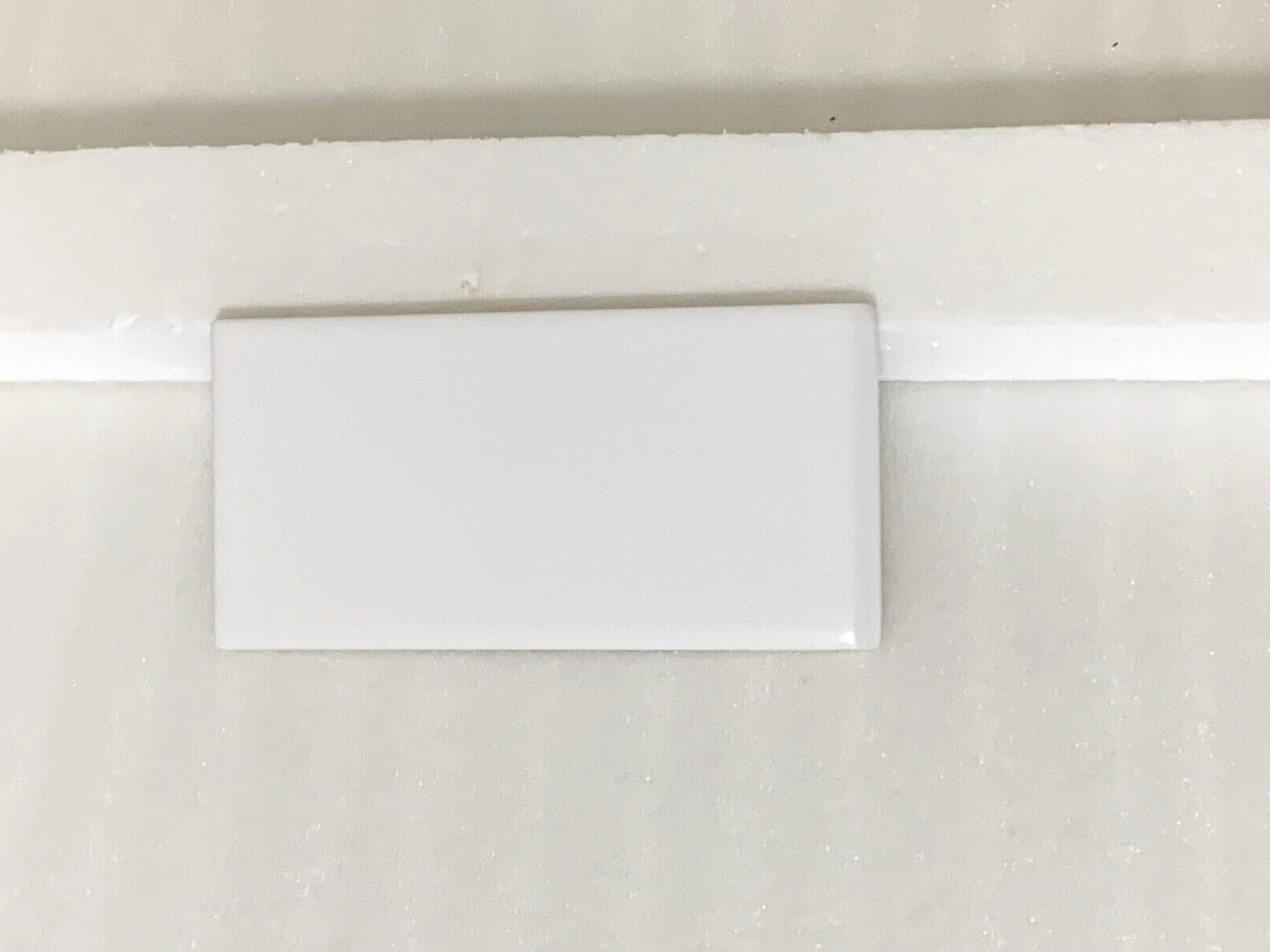 NEW AO CERAMIC TILE 3″ X 6″ DESIGNER WHITE #61 BULLNOSE MATTE * 4 * pcs