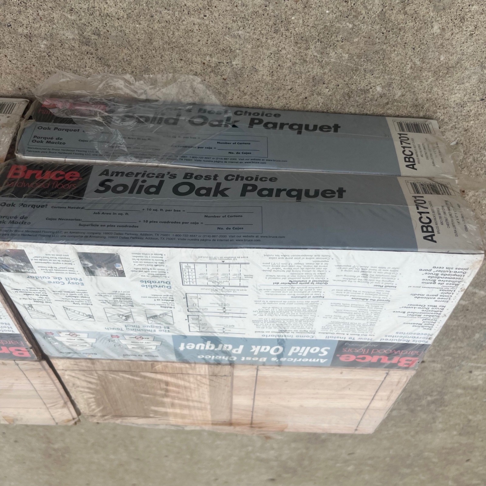 Bruce Solid Oak Parquet Flooring Bundle Lot 60 Sq Ft 12″x12″ ABC1701 Vintage