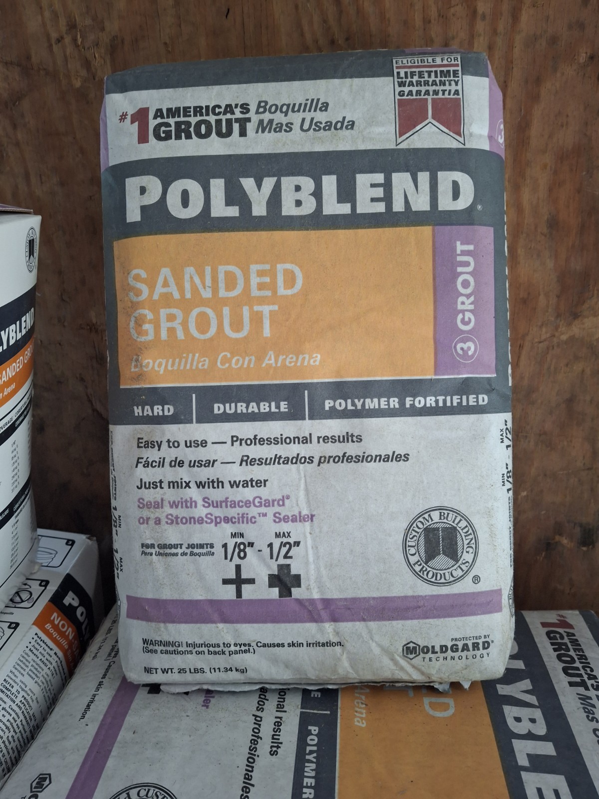 Polyblend Gray Sanded Grout 25 lb Polymer Fortified for 1/8″–1/2″ Joints