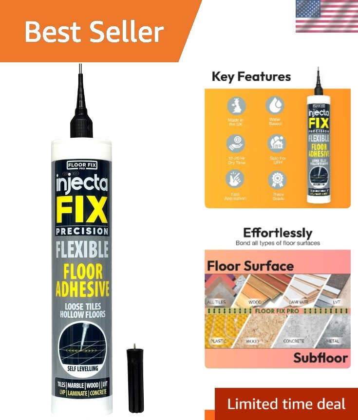 Strong and Water-Resistant Tile Repair Kit with Stainless Steel Tip – 10.1 fl oz