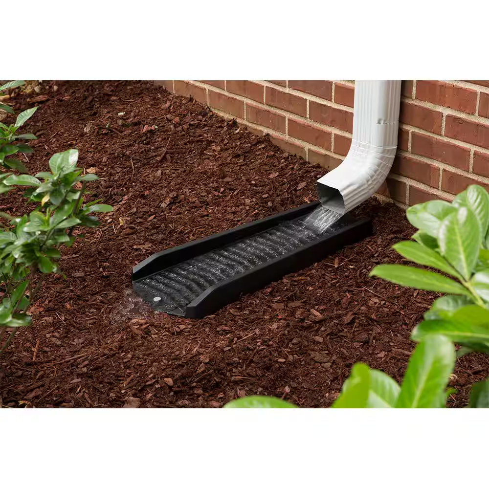 24 in. Black Vinyl Splash Block