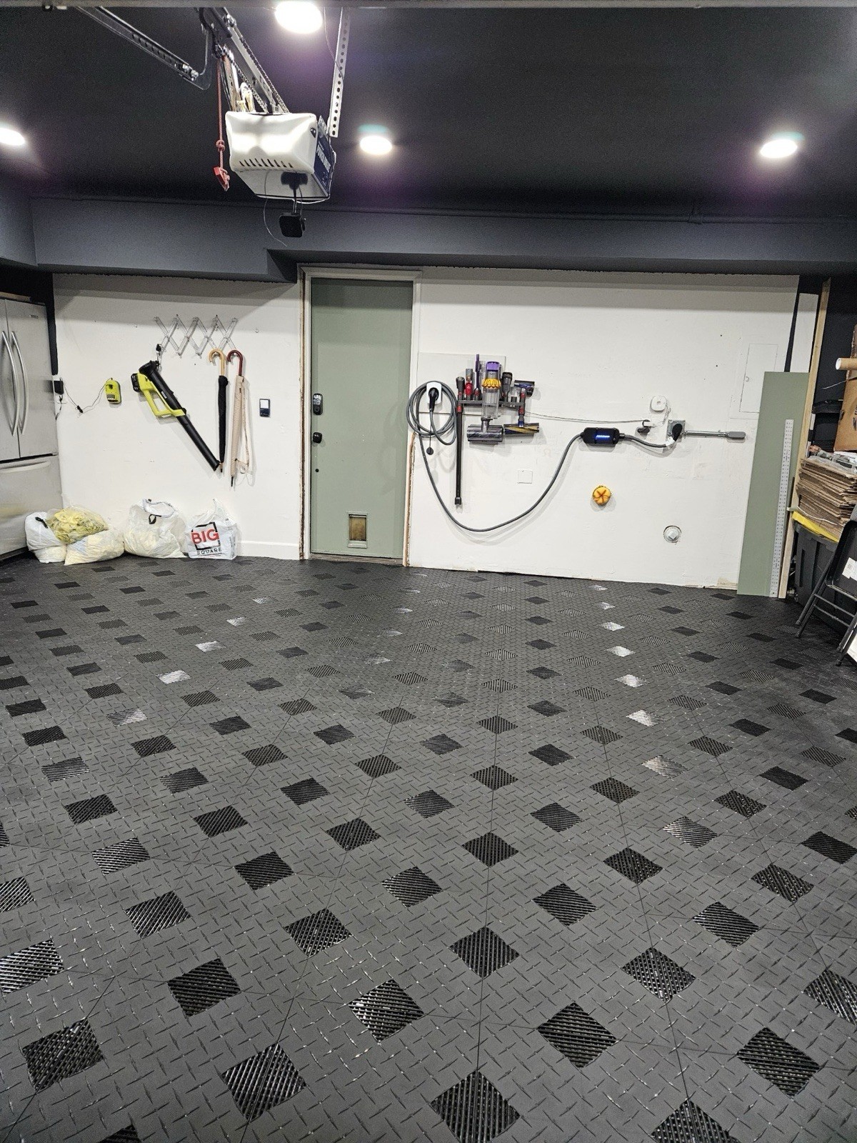 Dark Gray (Graphite) HYBRID-X garage tiles 50 square feet 17” X 17” MADE IN USA