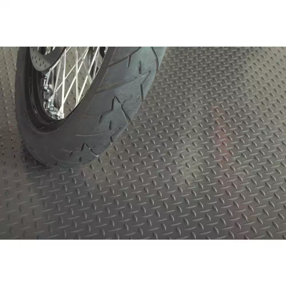 Diamond Tread 5 Ft. X 10 Ft. Slate Grey Commercial Grade Vinyl Garage Flooring C