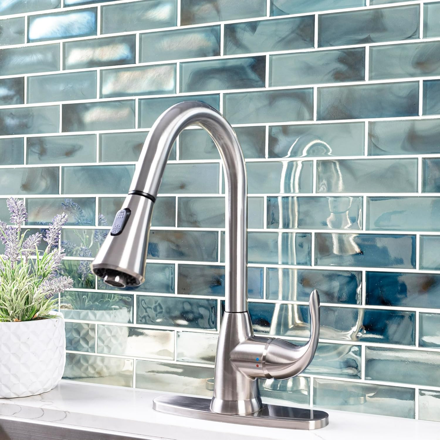Blue Shimmer Glass Subway Tile 11.75″x11.75″ for Stunning Backsplashes