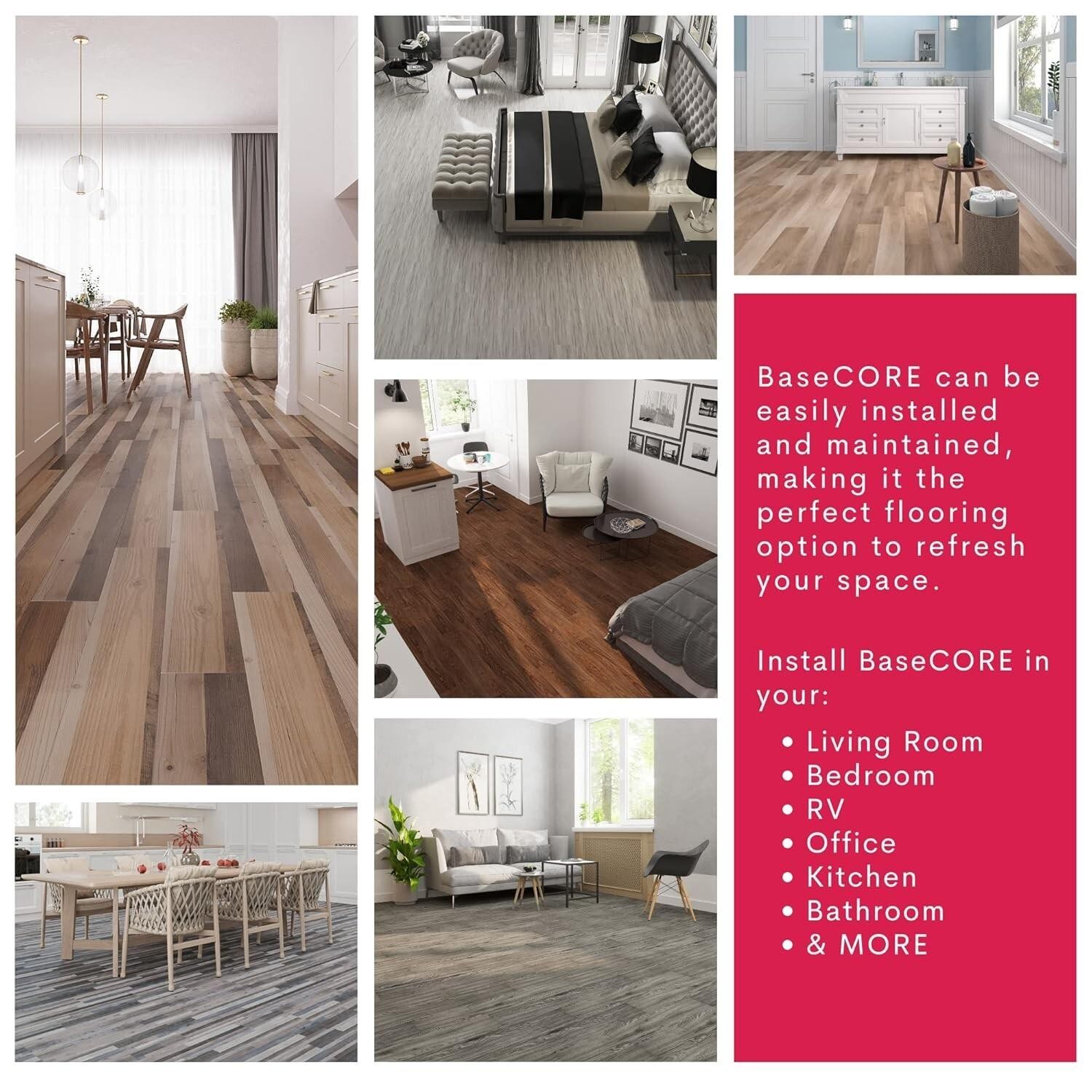 Luxury Vinyl Floor Tiles | Peel & Stick Adhesive Flooring for Diy Installatio…