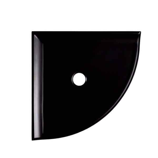 Jeffrey Court After Dark Black 7.5 in. x 7.5 in. Matte Resin Wall Mount Corner