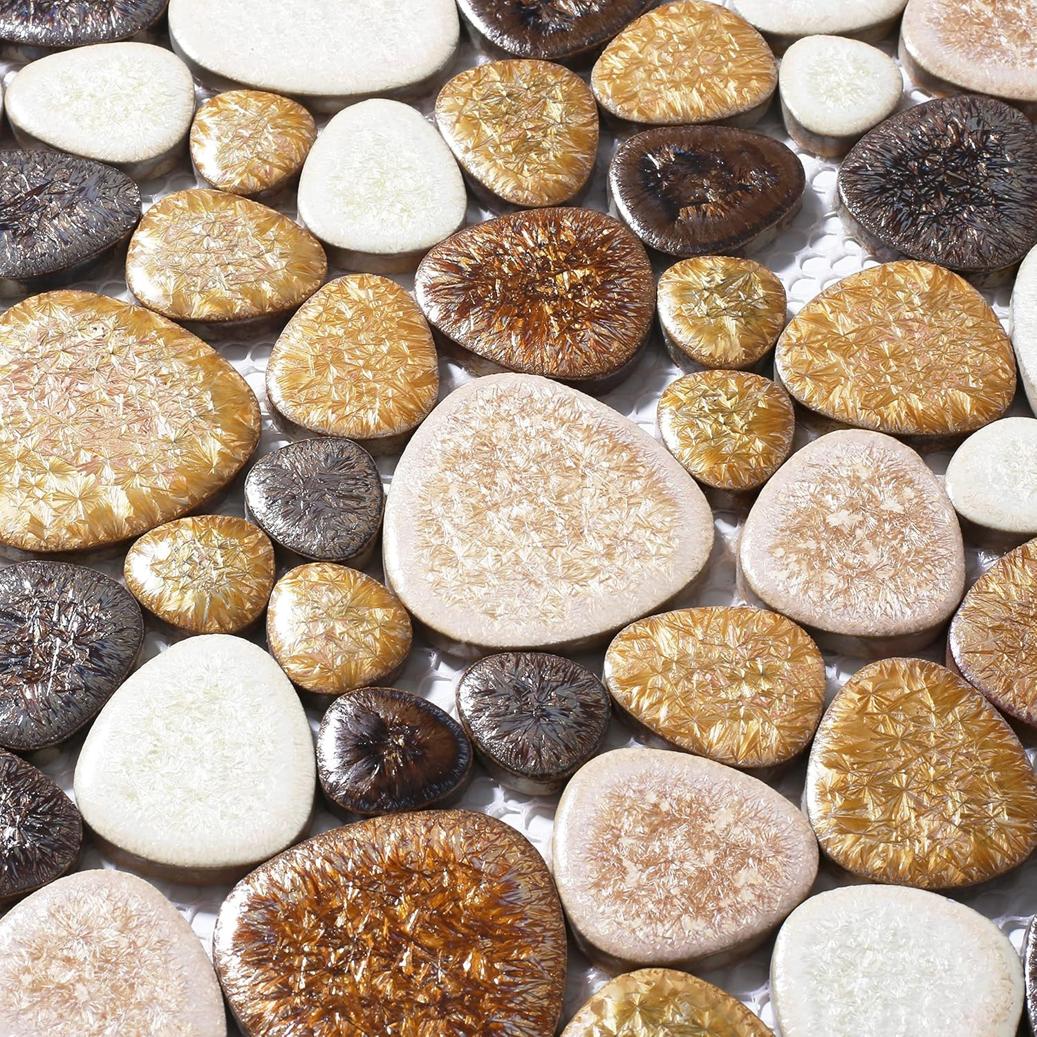 Yellowstone Non-Slip Matte Pebbles Mosaic Tile for Shower & Bathroom Floor