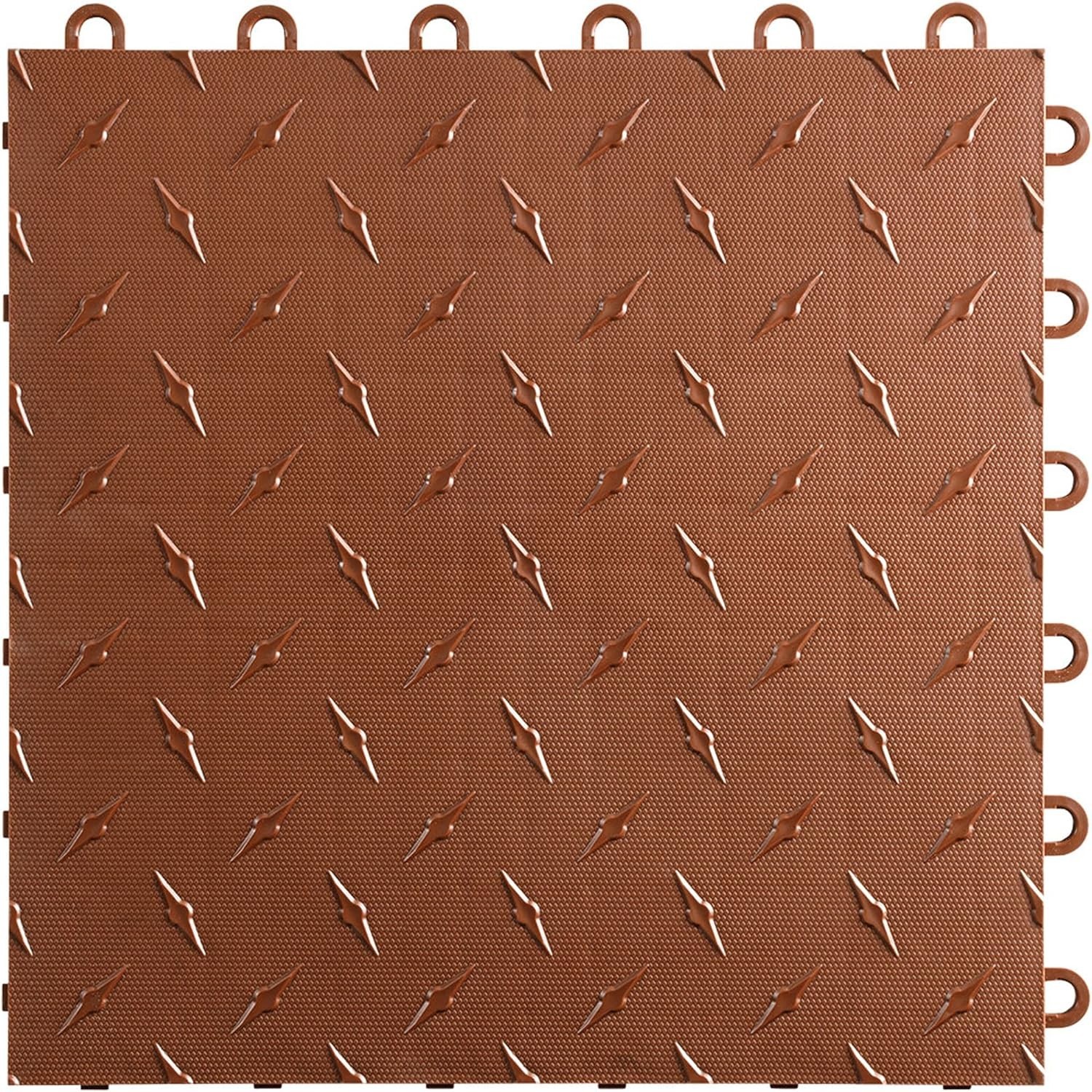 Looped Edge Garage Floor Tile 12 x 2.75 x 0.5 in Black 10-Piece Set