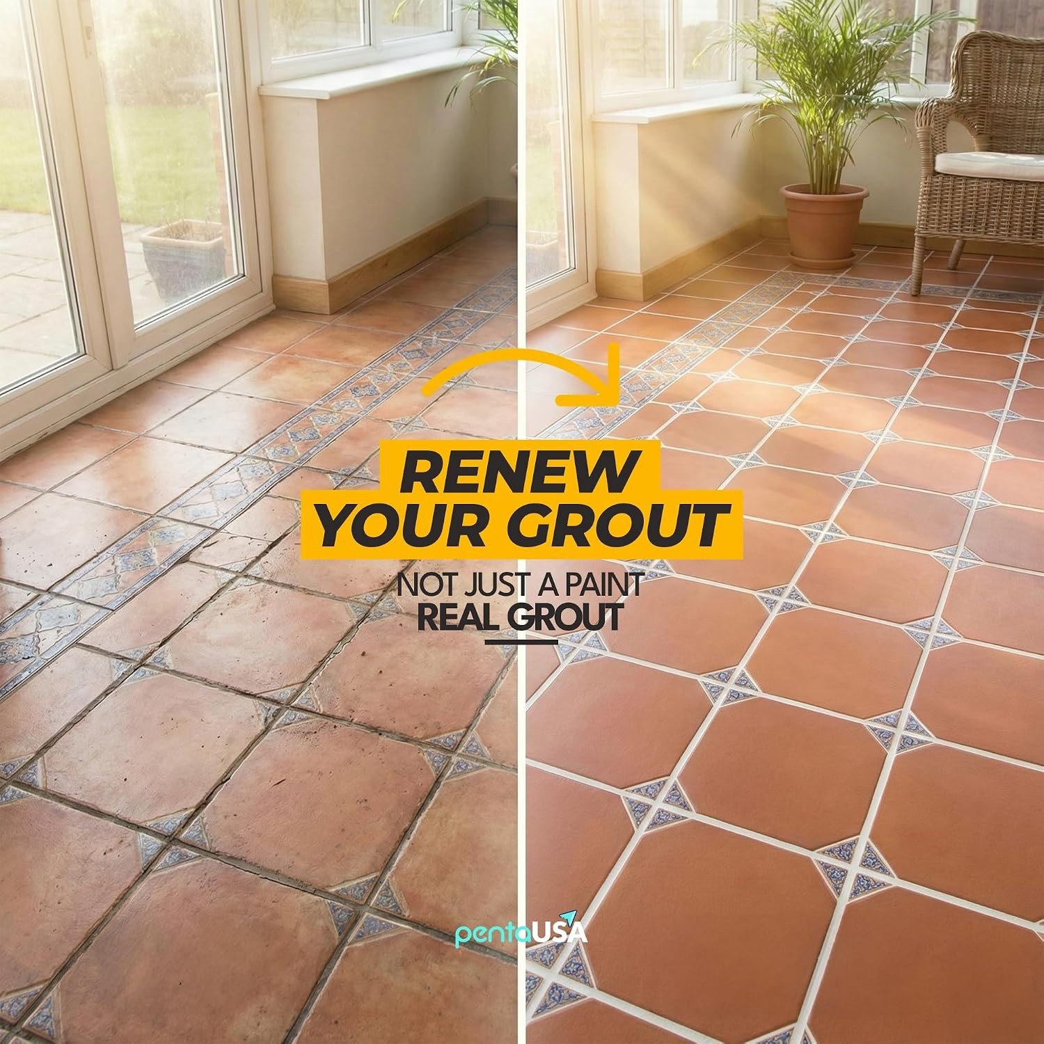 White Tile Grout Repair Kit, 13.4 oz, Premixed Acrylic Sanded, Water Resistant