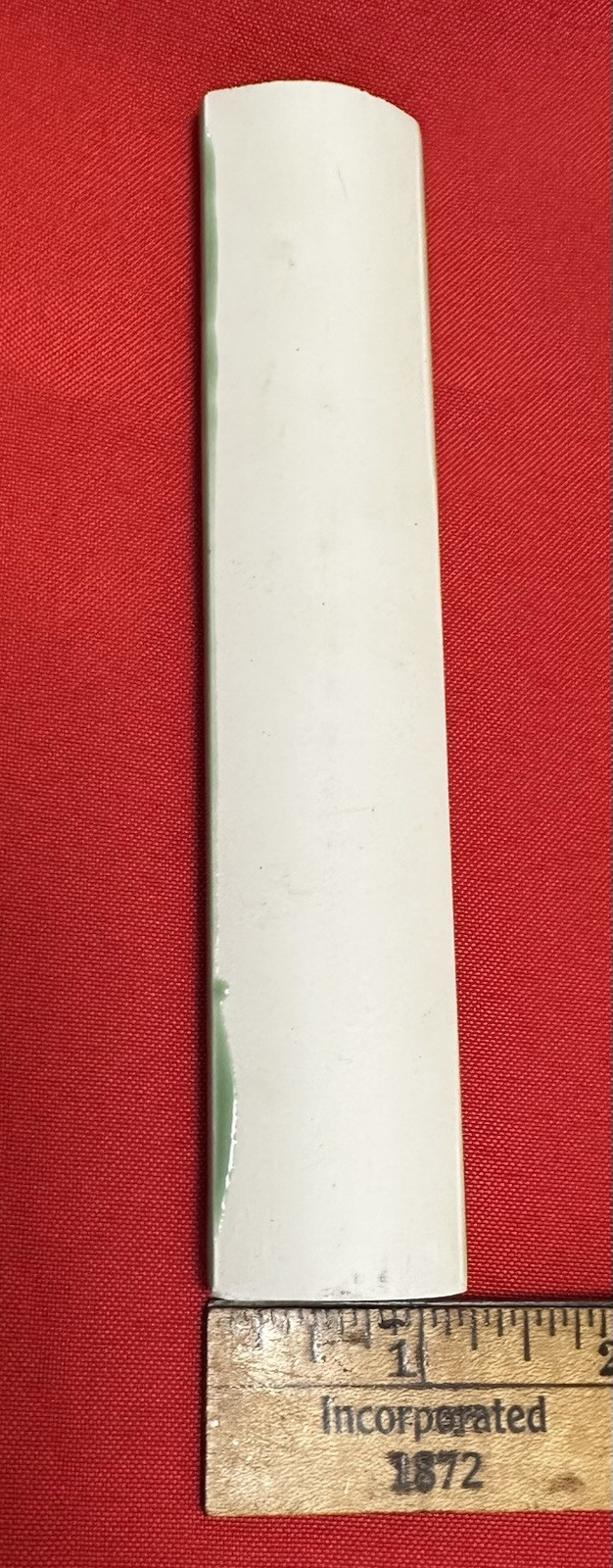 1 pc. Lime Green: Ceramic inside Corner / Quarter Round Tile 1″ X 6″ England