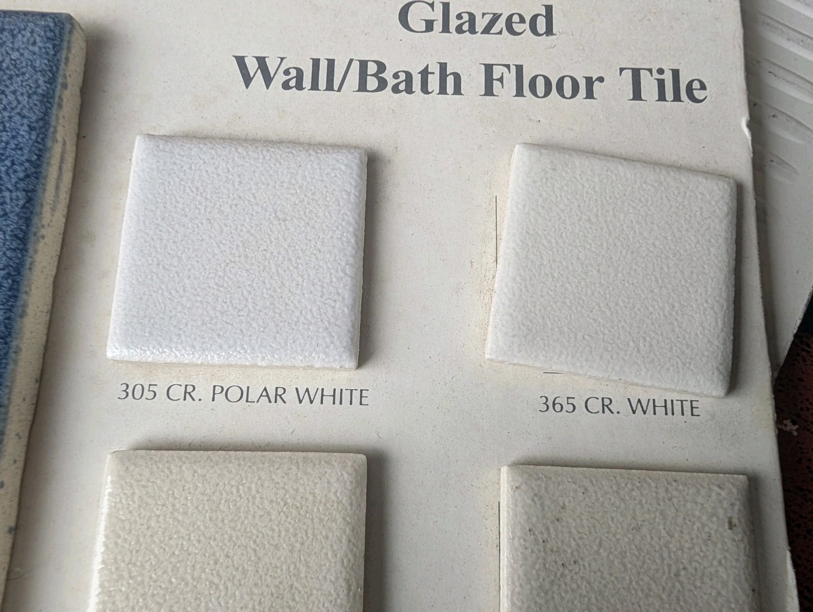 2 pcs American Olean Ceramic Tile 4 1/4″ Crystalline Polar White Square # 305