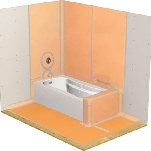 Waterproof Membrane for Showers, 3.3 Ft X 98.5 Ft (323 Sq Ft), Schluter Membrane