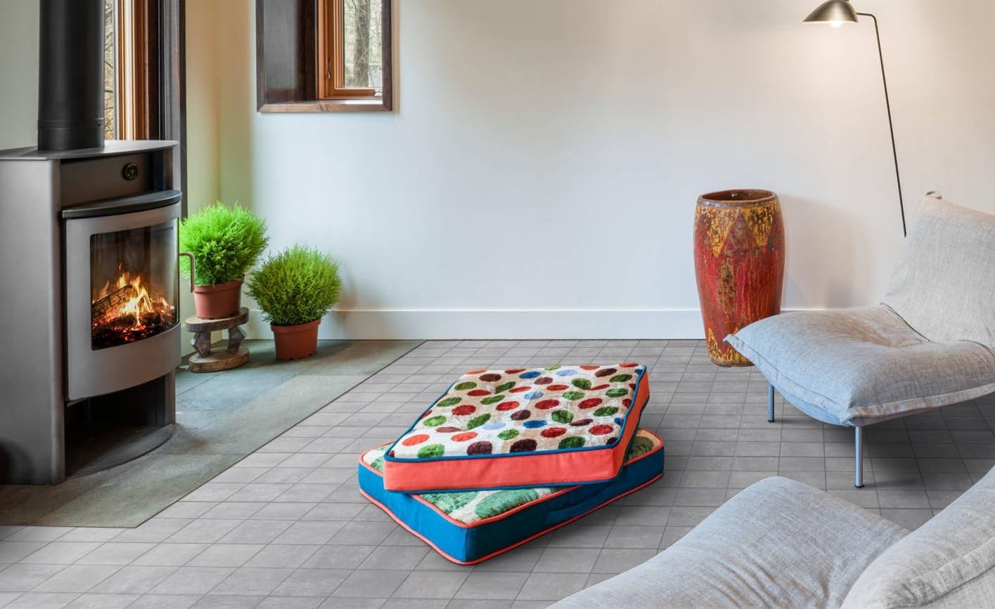 W&S 1-Sheet Peel and Stick Floor Tile, Warm Grey Stick on Backplash for Kitch…