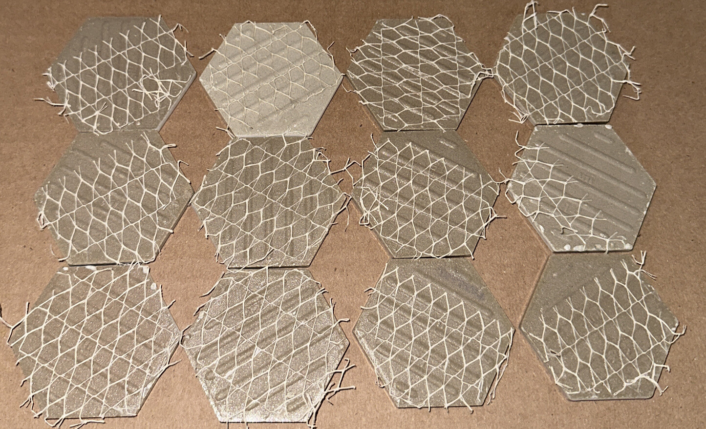 2″ x 2.25″ Small Hexagon Shape White Wall Tiles x12 Set Lot Crafts Small Project