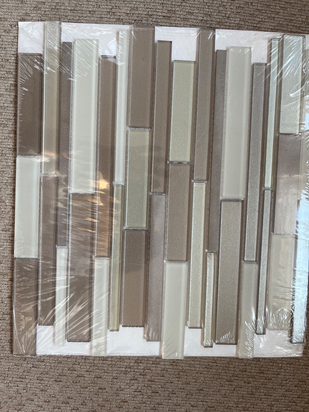 Elida Ceramica Coquina Ridge 12-in x 12-inGlossy Glass/Metal 1058257 Tile
