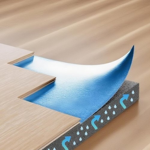 VEVOR Floor Underlayment 100 sq ft 3mm Laminate Flooring Padding Vapor Barrier