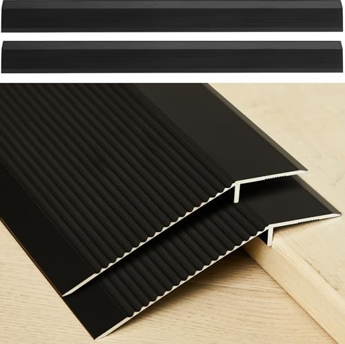 2 Pcs Aluminum Floor Transition Strip 36″ Threshold Ramp Edge Trim – 1.8mm Thick