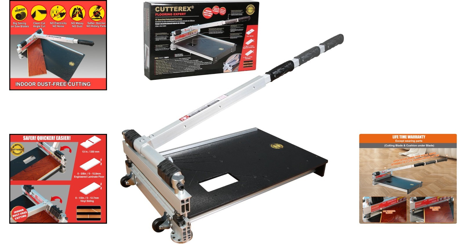 Cutterex 13 Inch Heavy Duty Vinyl Floor Cutter Multi Layer Flooring