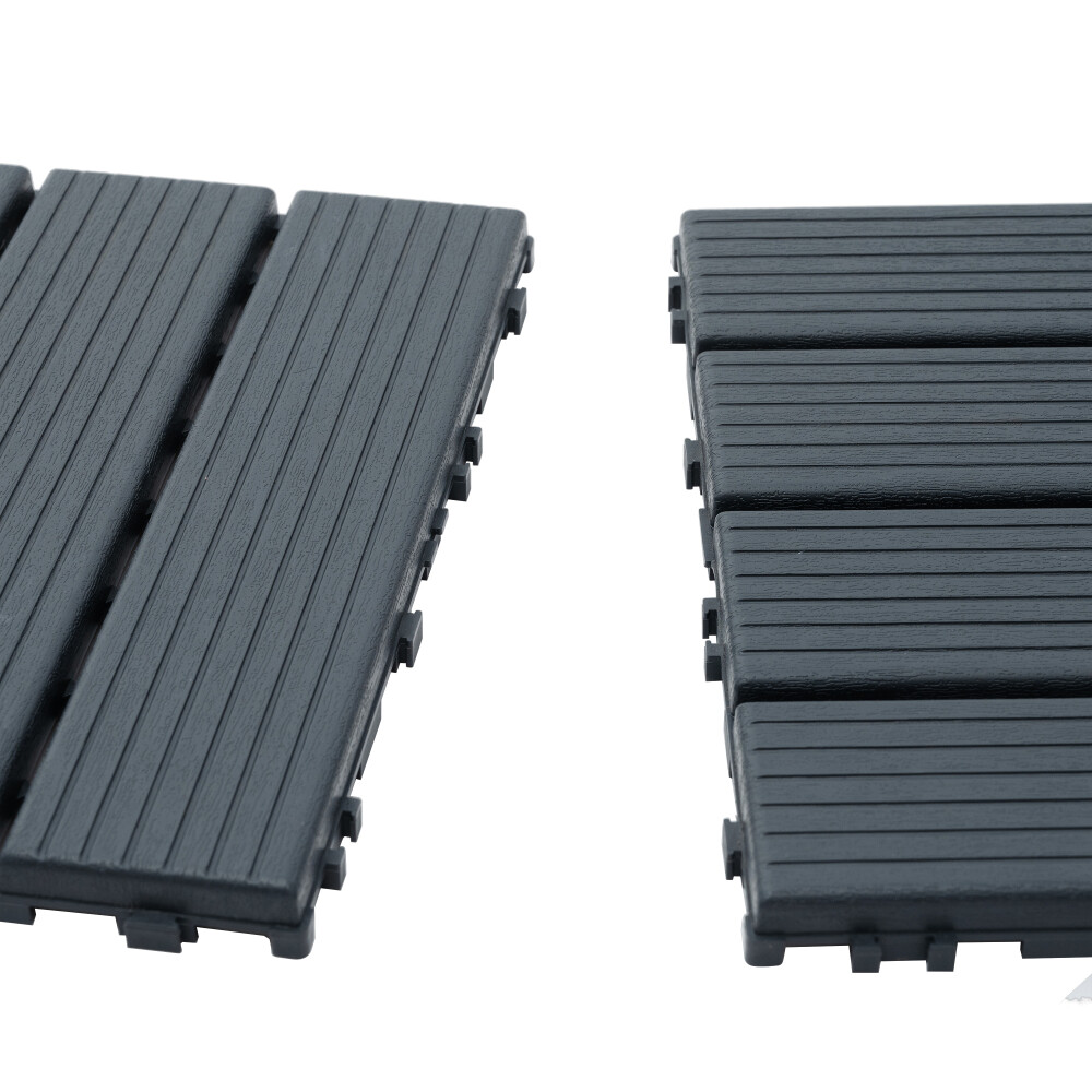 44pc Patio Interlocking Deck Tiles Decking Tiles 12″x12″ Square Balcony Poolside