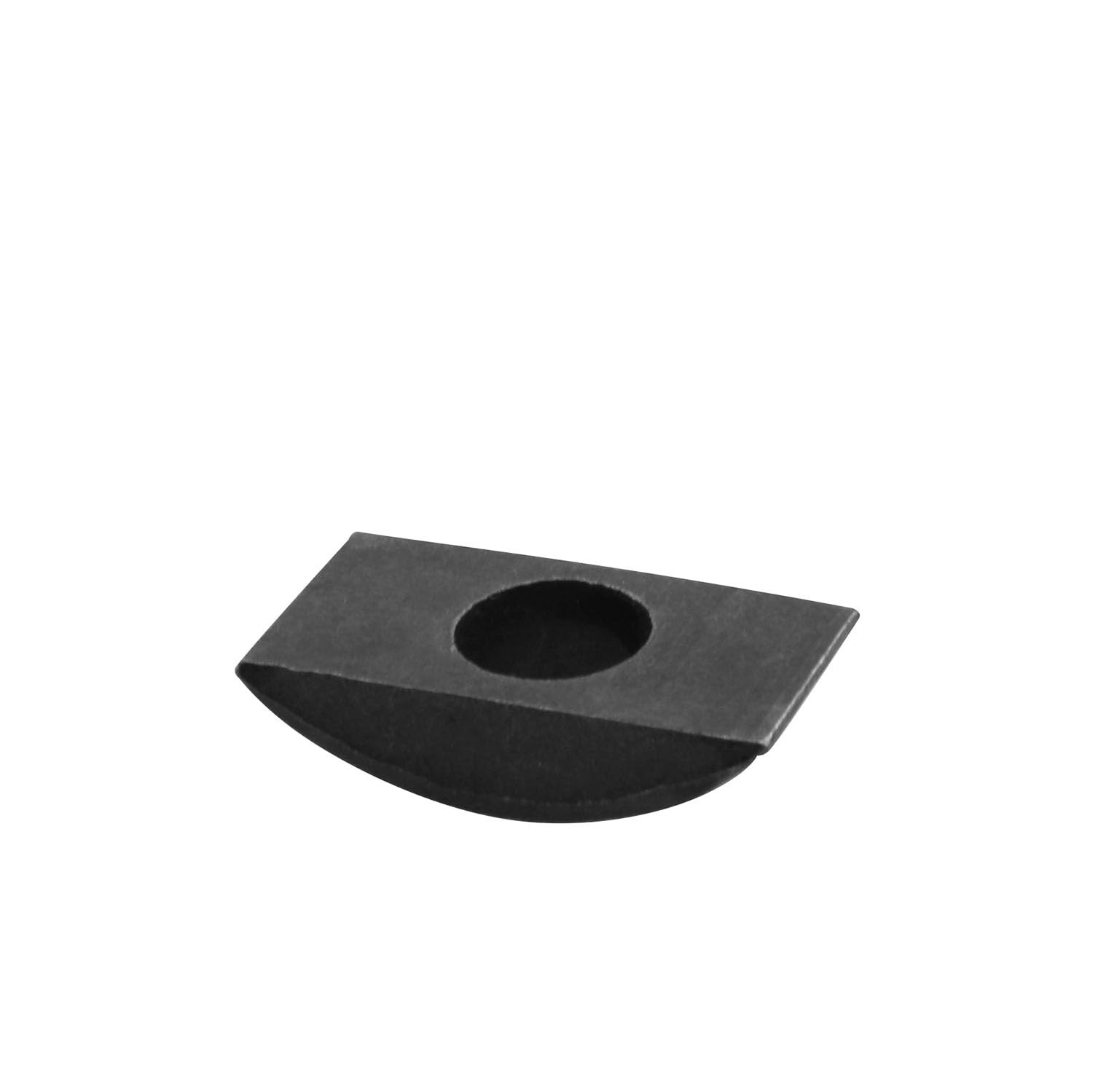 JCBIZ 12PCS Black M8 Solid Half Moon Nuts Washer 27mm x 14mm x 6.3mm, black
