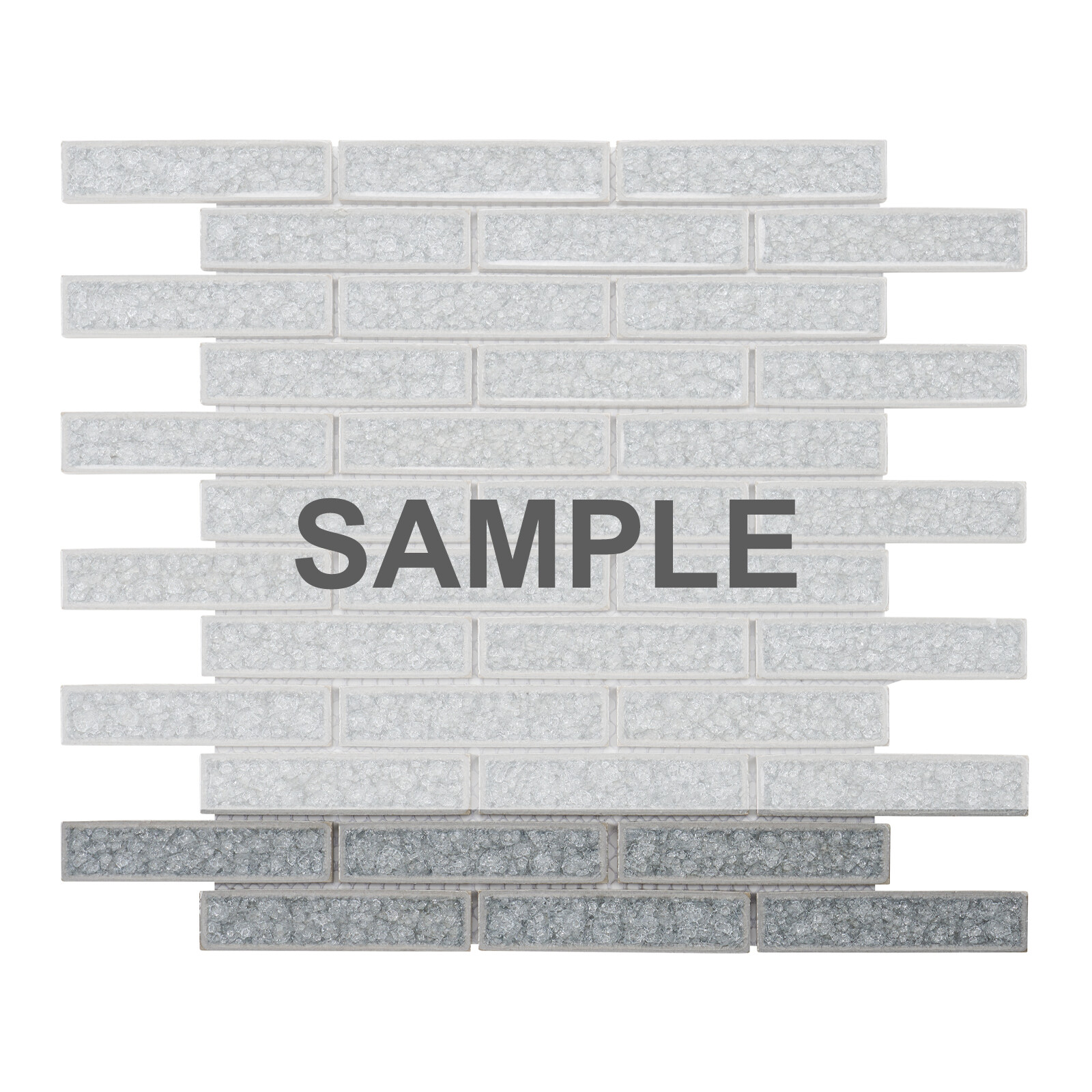 Gray Crackle Glass Brick Joint Modern Mosaic Tile Kitchen Bathroom Backsplash