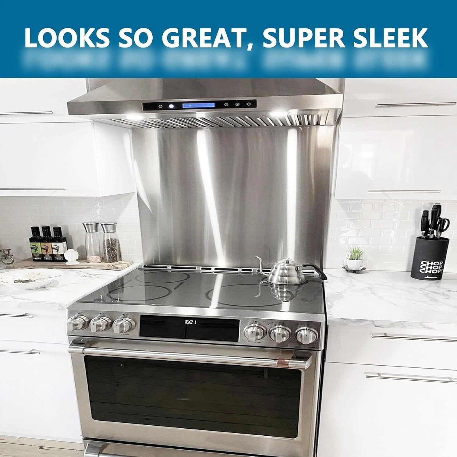 Sleek 24″x30″ Stainless Steel Kitchen Backsplash Wall Shield – 1- Guarantee