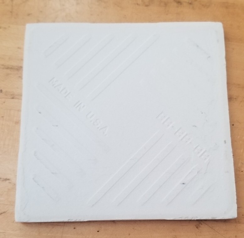 Vintage 4 1/4: US Ceramic USA Glossy Bright Snow White Tile