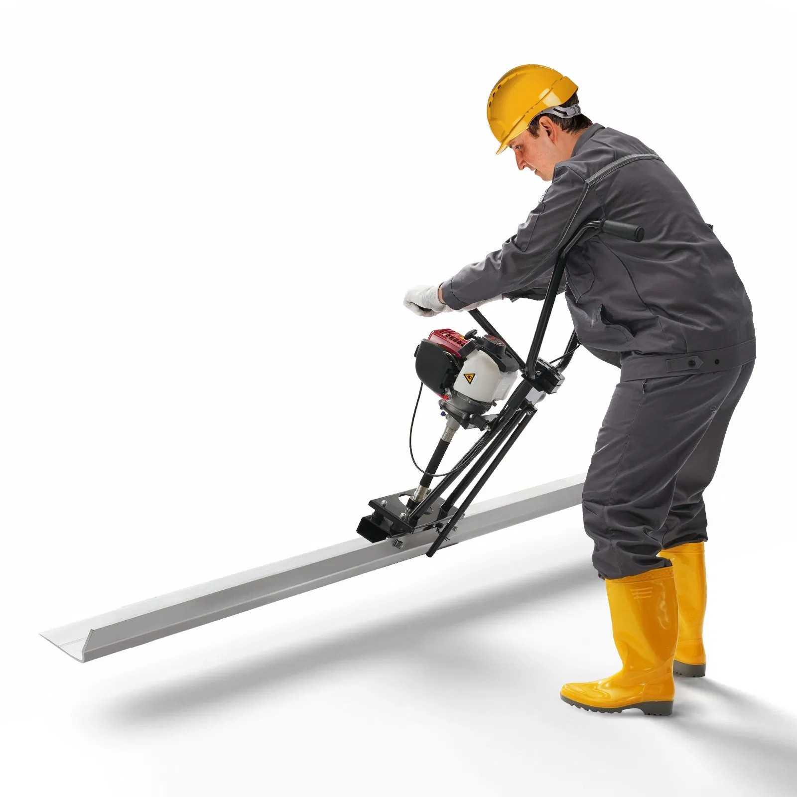 Gas Concrete Power Screed, 6ft Aluminum Board Straight Edge Bar Set, 4 Stroke Ce
