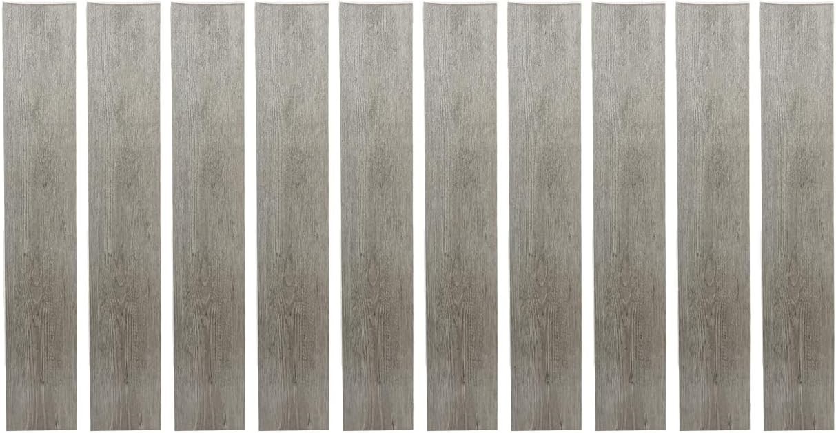 Vinyl Peel and Stick Floor Tile, Self-Adhesive Wood Plank, 10-Pack 15 Square …