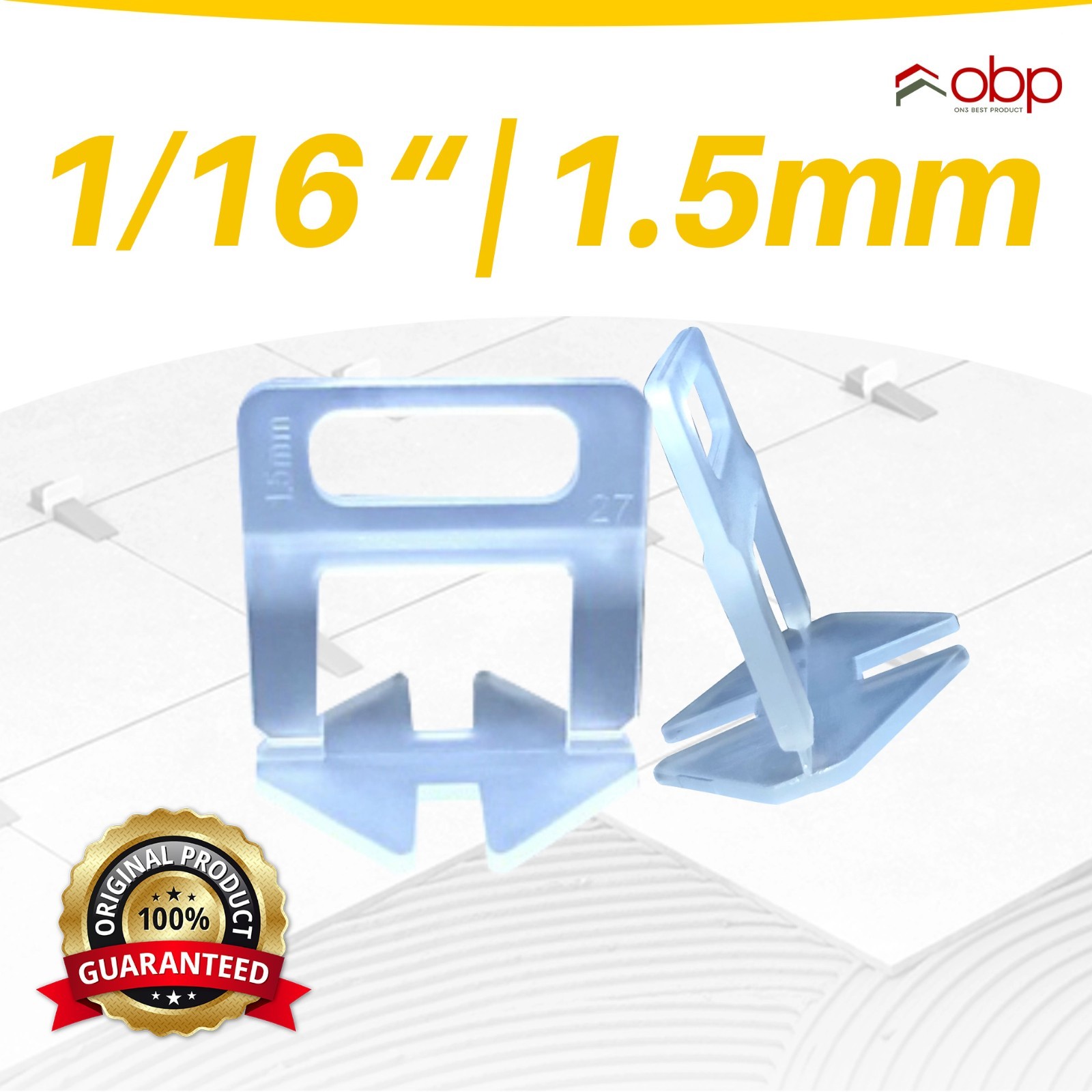 2000 Clips Tile Leveling System Floor Wall 1.5mm 1/16 Tile Spacer Tool