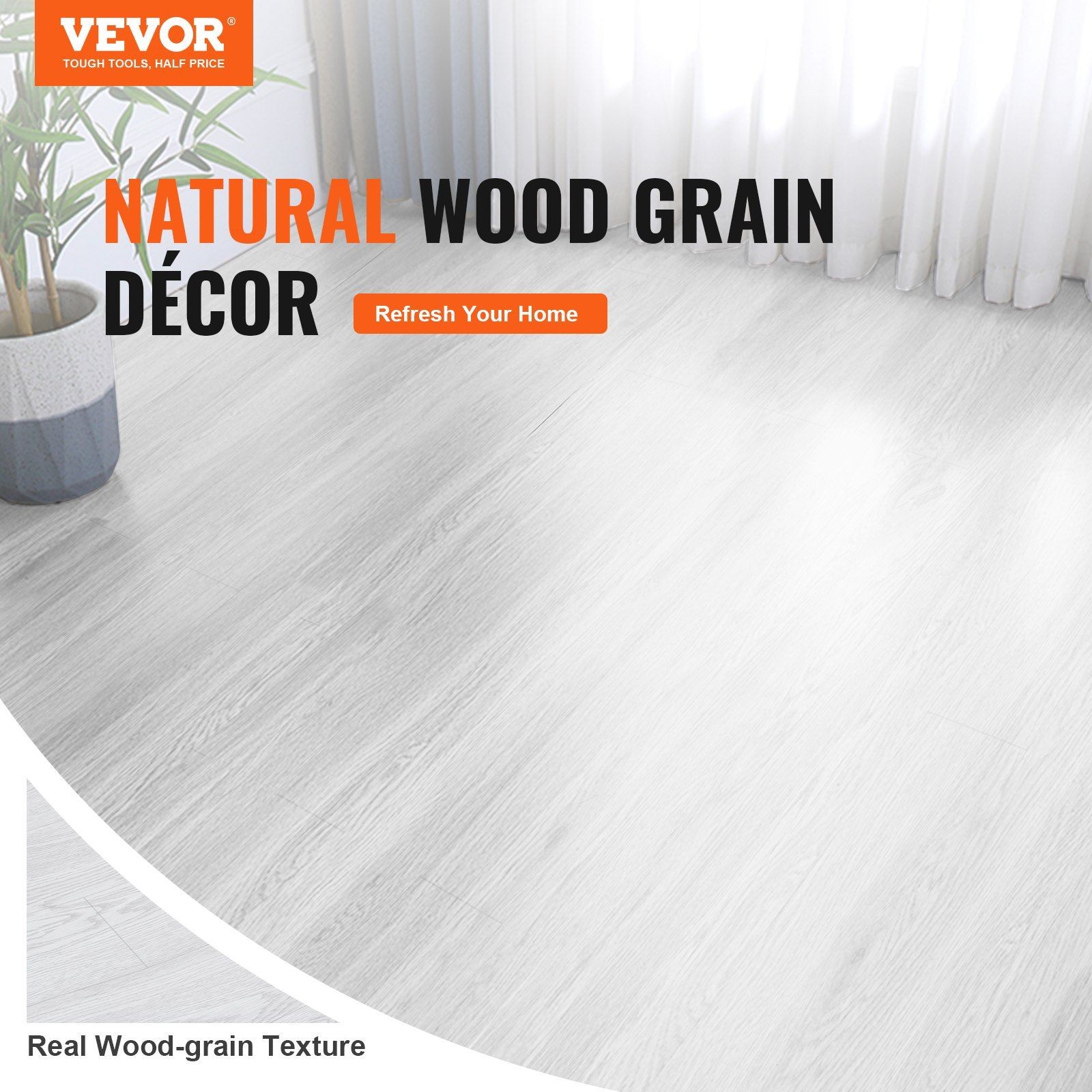 Aesthetic 1.5mm 390×23.6in Lightweight Vinyl Floor Tiles Simple Setup