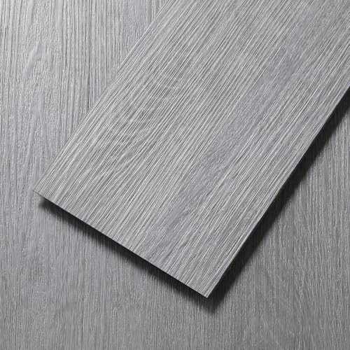 Peel and Stick Floor Tile, Luxury Vinyl Plank 36 x 6 x 0.1 inches 36 Grey Ash