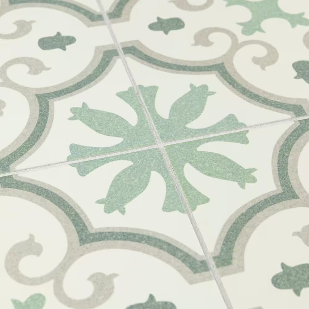 Monteca Green 9-3/4 In. X 9-3/4 In. Porcelain Floor and Wall Tile (10.88 Sq. Ft.