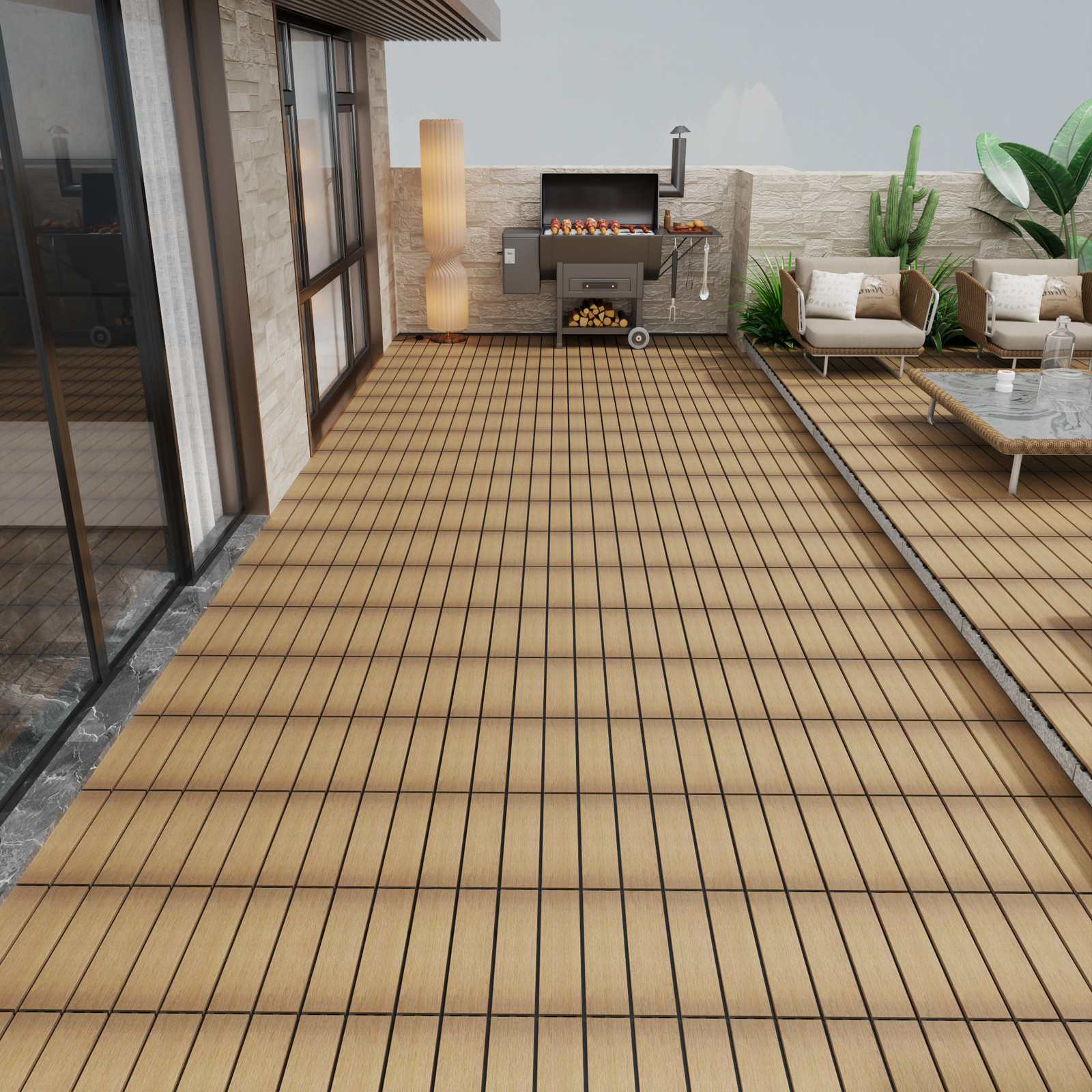 Deck tiles 11 pack, quick deck tiles, patio tiles, waterproof