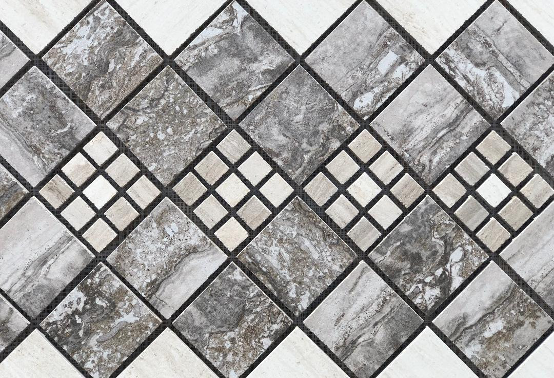 32″ x 20 3/4″ Tile Medallion Mosaic – Daltile Articulo & Exquisite tile series