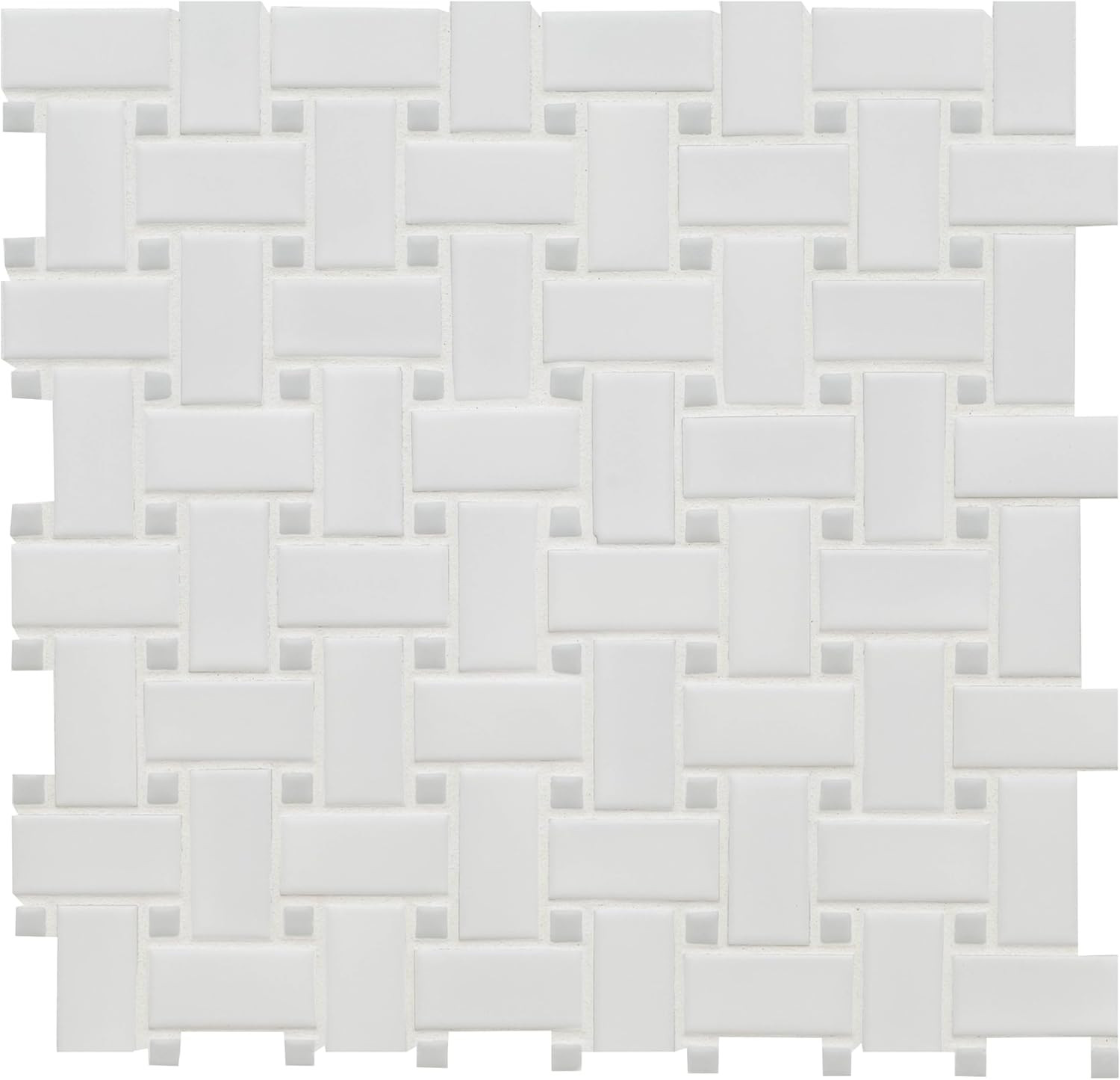 Elegant Matte Basketweave Porcelain Tile 12×12 for Kitchen & Bath Backsplash