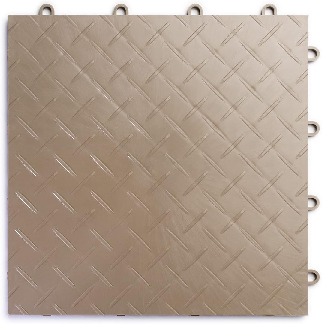 RaceDeck Garage Floor Tiles Interlocking Garage Flooring Diamond Plate Pattern