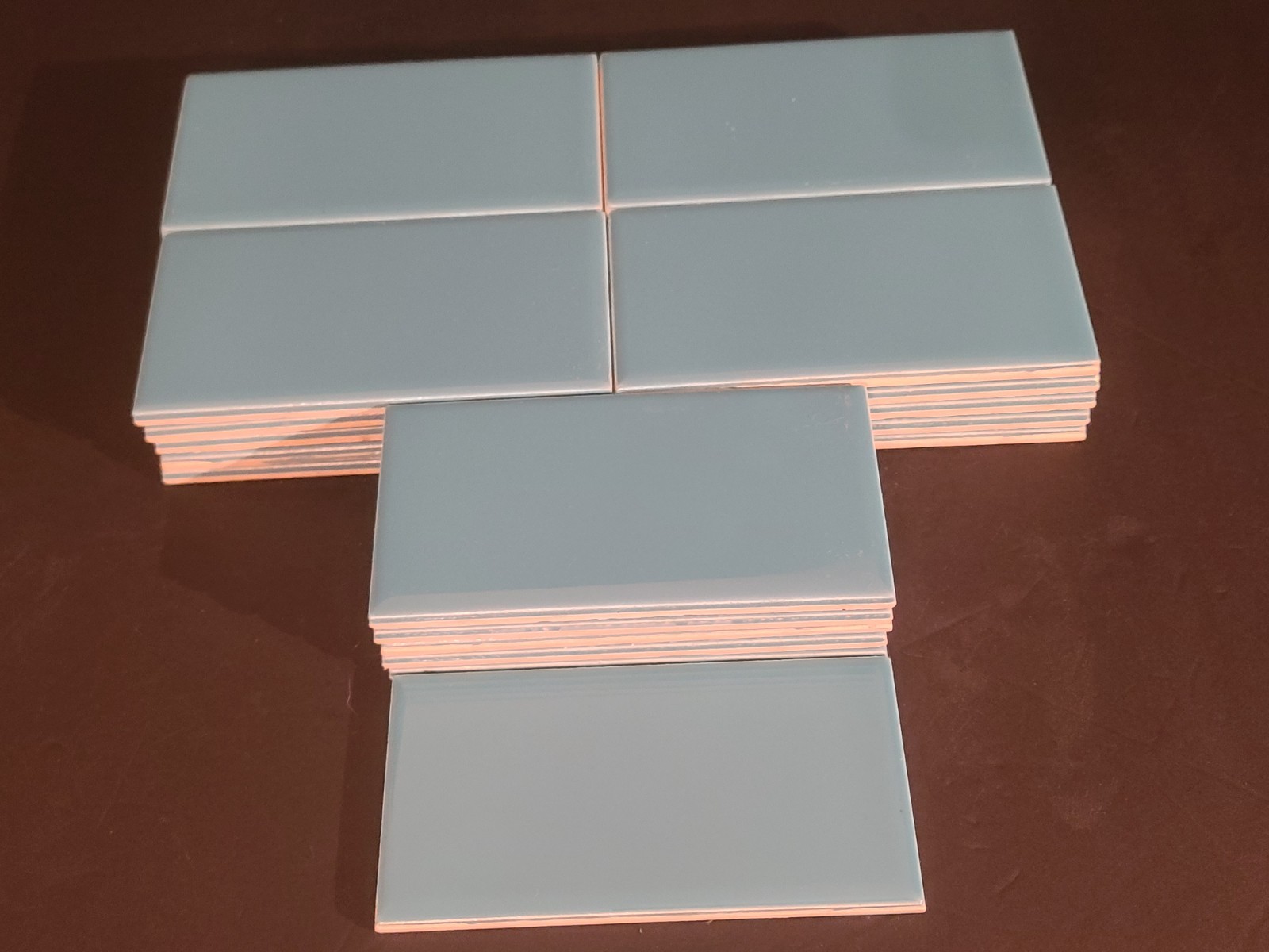 (LOT OF 26) NEW Gloss TEAL Subway Tile Made in Mexico 3″ X 6″ X 1/4″