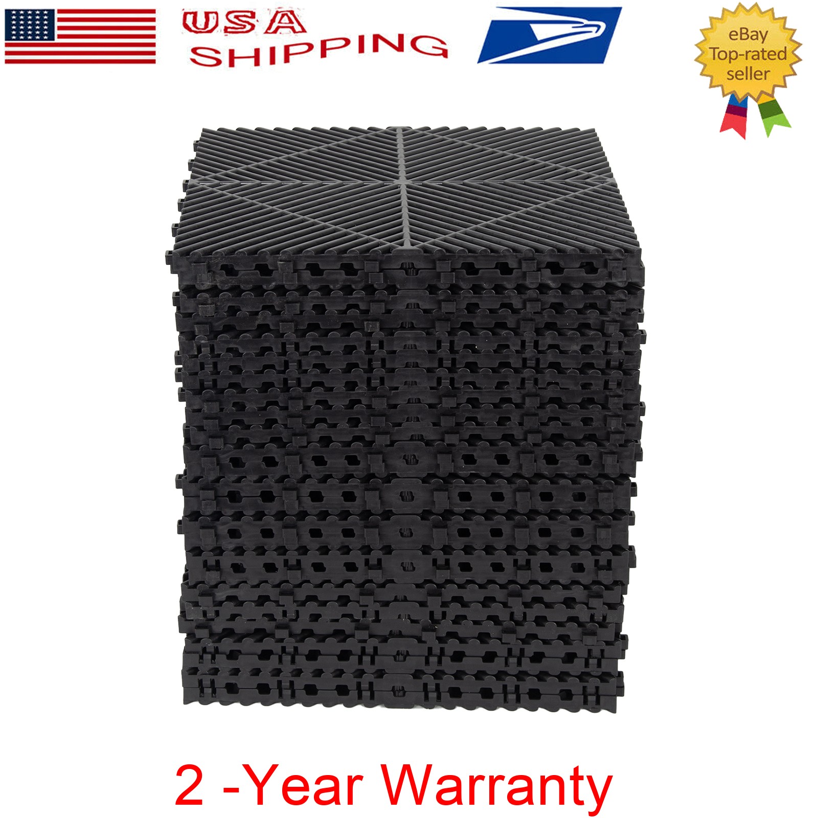 25 Pack Interlocking Floor Tiles with Drain Holes For Wet Areas Bathroom Kitchen