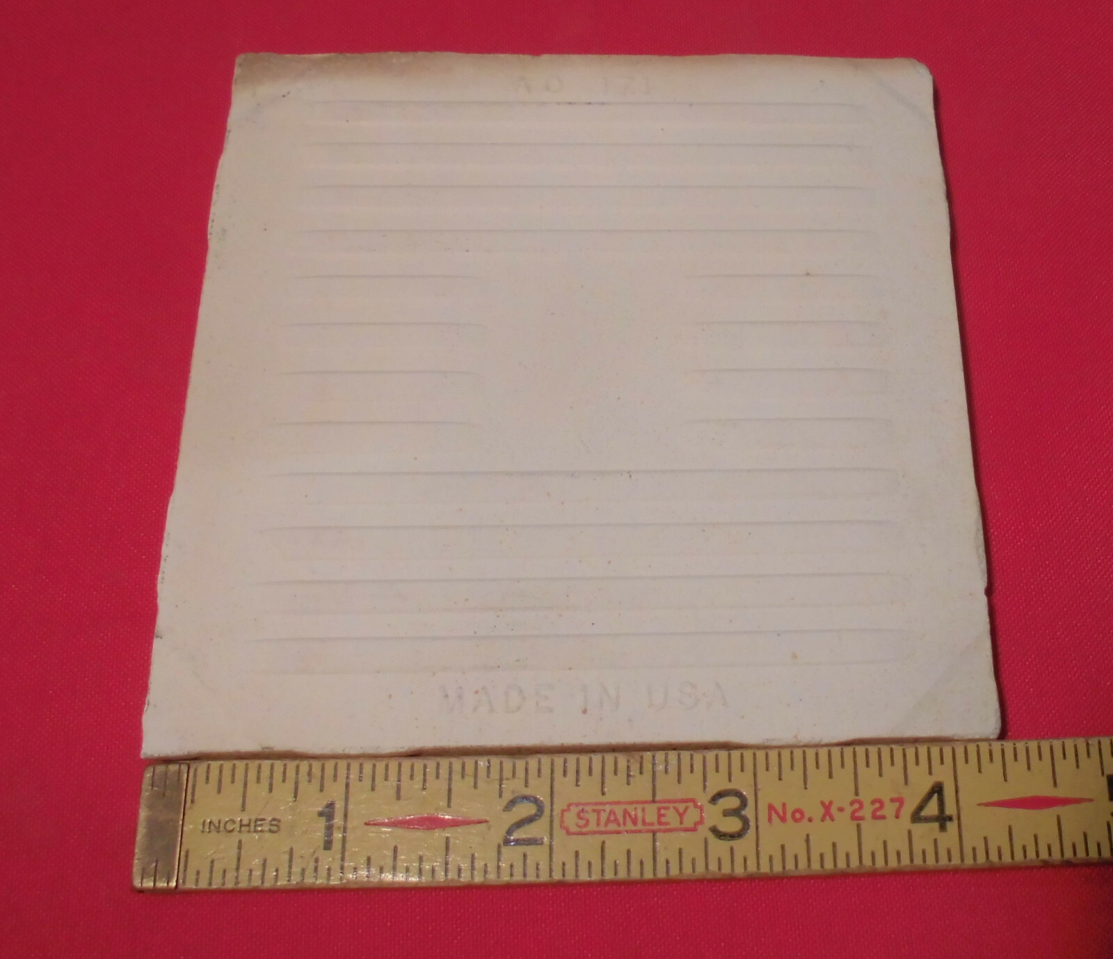 1 pc. *Brown-Nutmeg* 4-1/4″ Scored Glossy Ceramic Tile: by American Olean: NOS