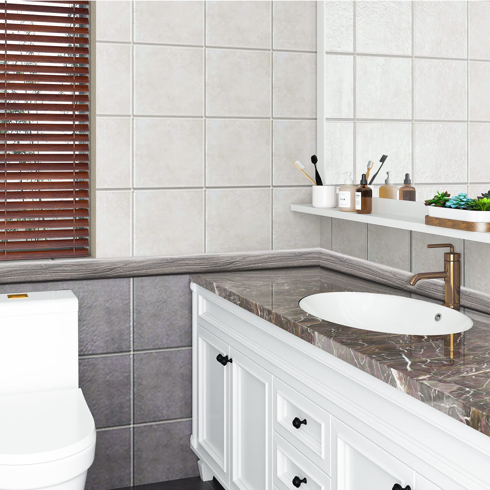 Self Adhesive Floor Strip, 4ft, Laminate Tile Gap Transition, Gray