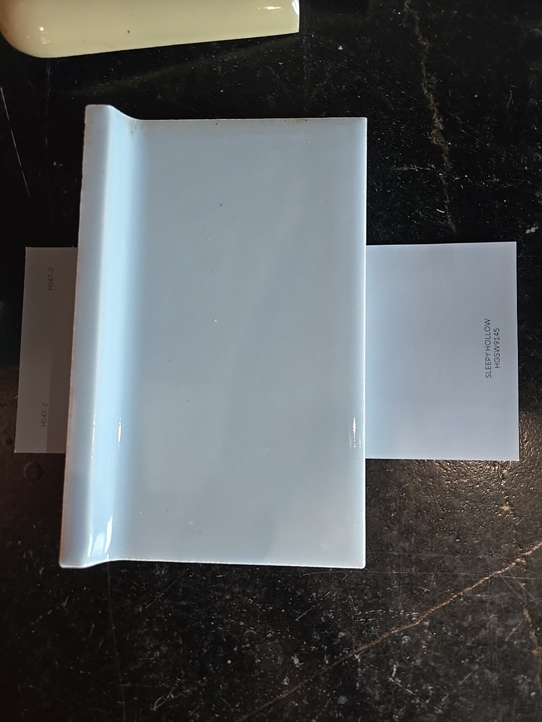 Vintage 6 1/8″ X 3 7/8″ Cove Base Blue NOS Tile