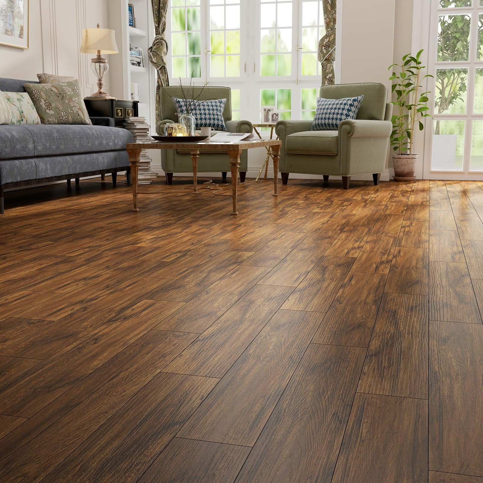 36-Planks 6×36 Dark Brown Peel and Stick Flooring Planks Wood Look Luxury Vin…