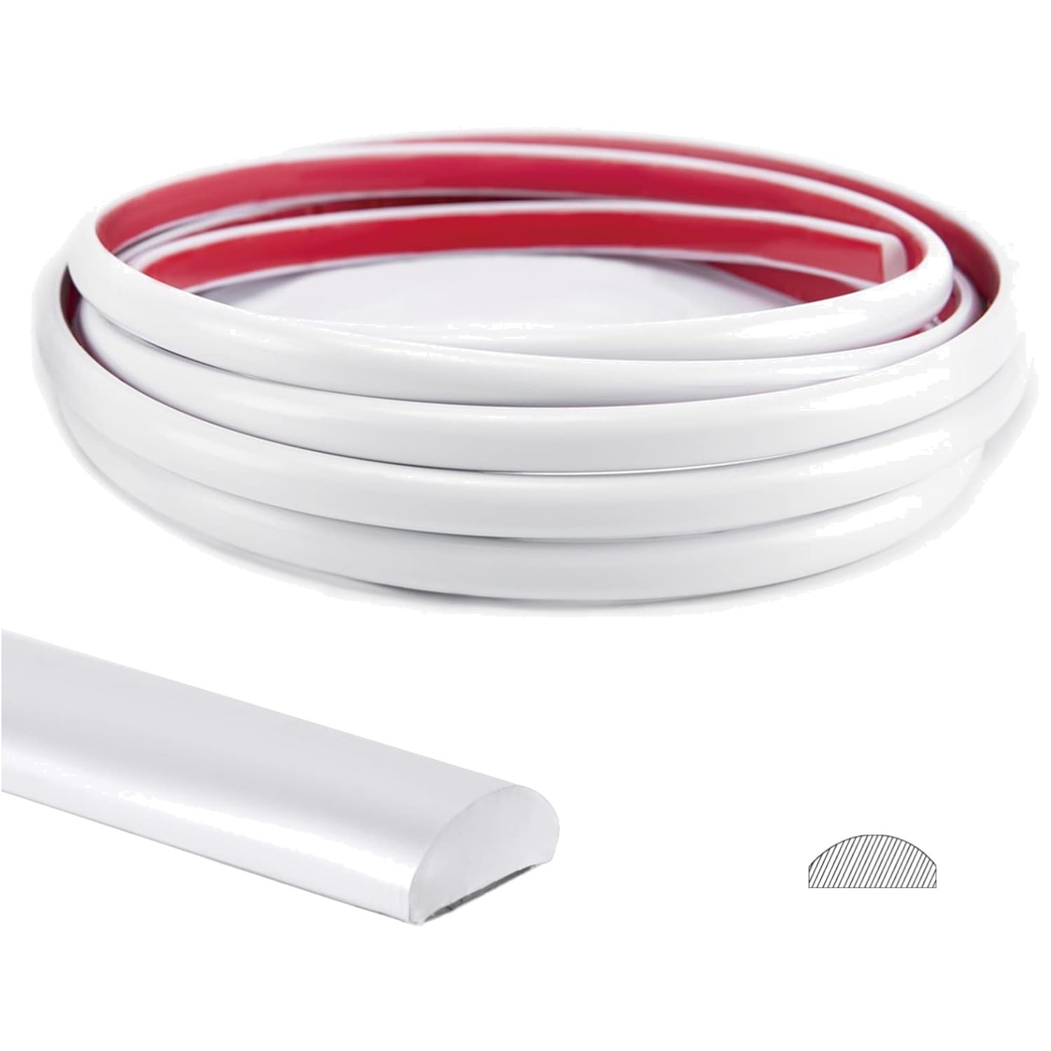 Flexible 25 Ft Self-Adhesive Backsplash Edge Trim – DIY Friendly White Solution