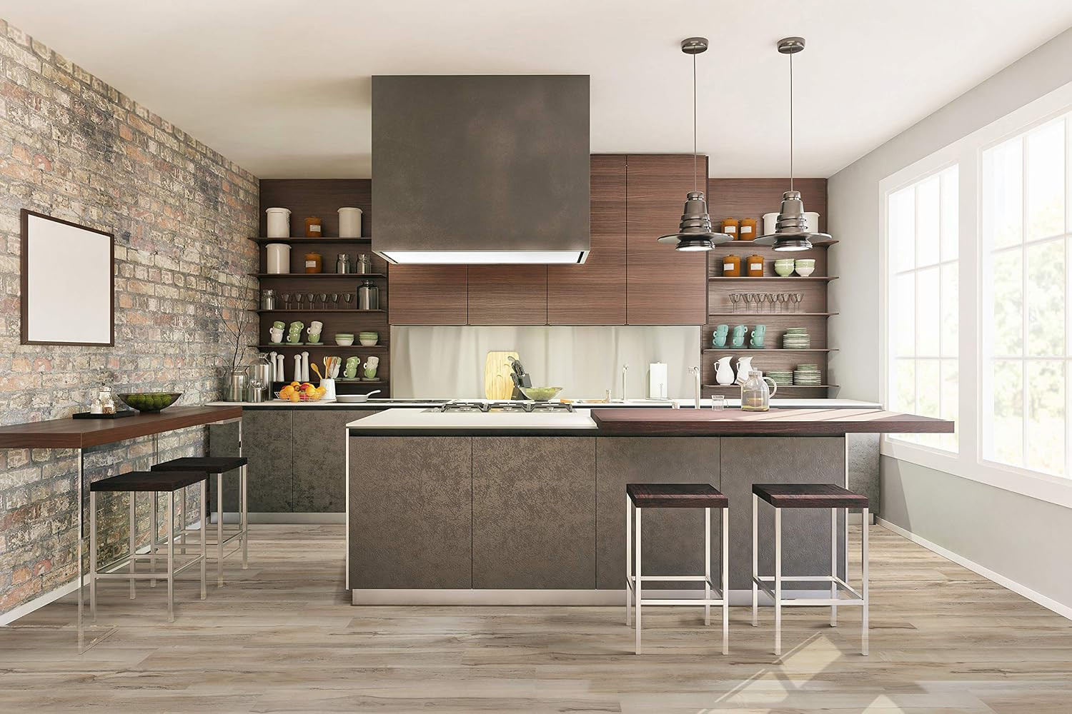 Beige Waterproof T-Molding for Mckenna Collection Vinyl Flooring, 7.9 ft